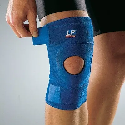 LP Supports 758 Open Patella Knee Support, Royal Blue - Free Size