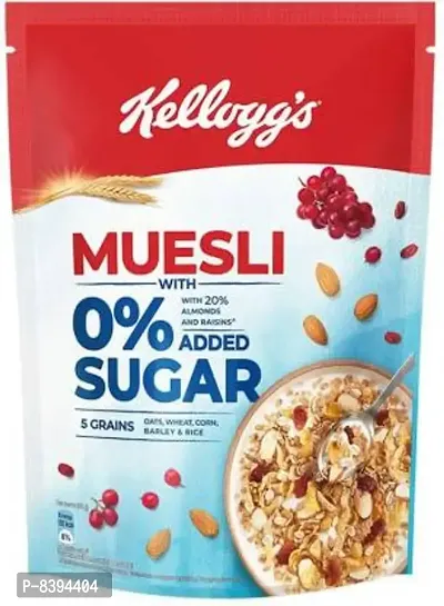 Kelloggs MUESLI WITH 0% SUGAR 500 GM POUCH Pouch 500 g-thumb0