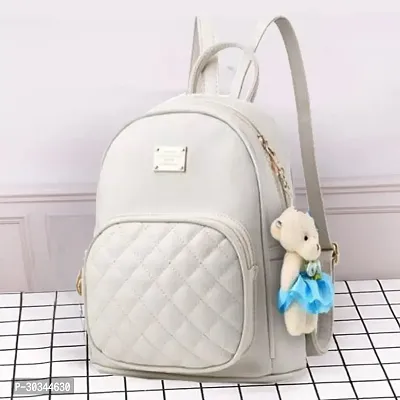 Stylish Off White Backpacks For Women And Girl-thumb0