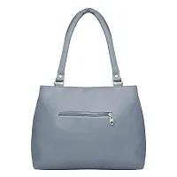 Stylish Grey PU Solid Handbags For Women-thumb3