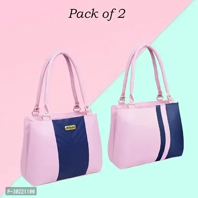 Stylish Multicoloured PU  Handbags For Women Pack Of 2-thumb0