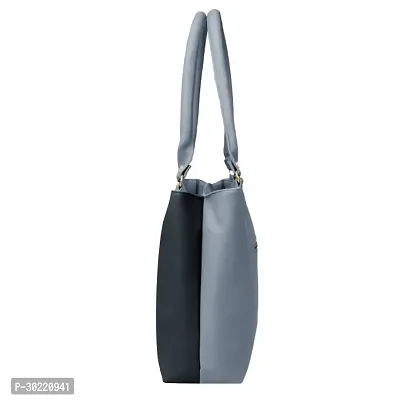 Stylish Grey PU Solid Handbags For Women-thumb5