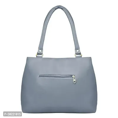 Stylish Grey PU Solid Handbags For Women-thumb2