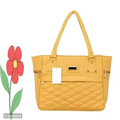 Stylish Yellow PU  Handbags For Women-thumb0