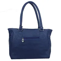 Stylish Blue PU Solid Handbags For Women-thumb1