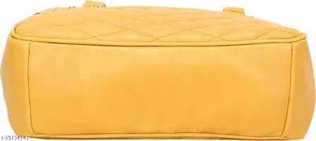 Stylish Yellow PU  Handbags For Women-thumb2