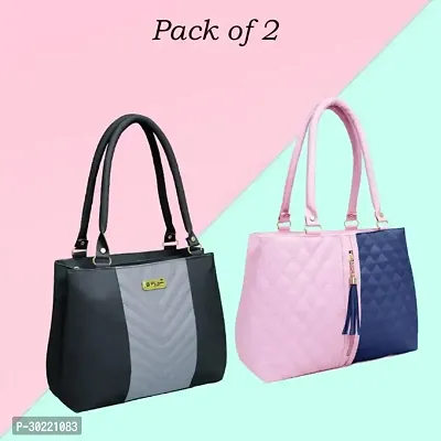 Stylish Multicoloured PU  Handbags For Women Pack Of 2