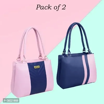 Stylish Multicoloured PU  Handbags For Women Pack Of 2-thumb0