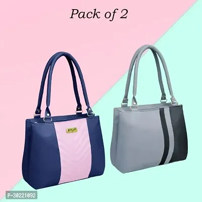 Stylish Multicoloured PU  Handbags For Women Pack Of 2-thumb0