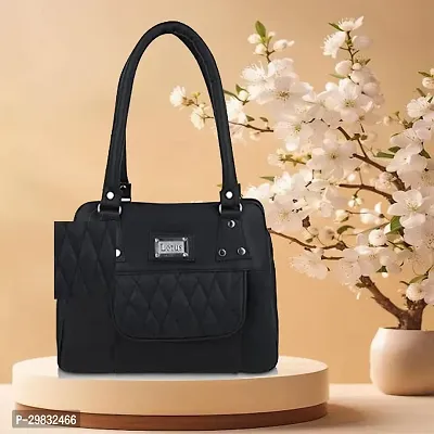 Stylish PU Solid Handbags For Women-thumb0