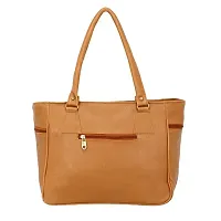 Stylish Tan PU Solid Handbags For Women-thumb2