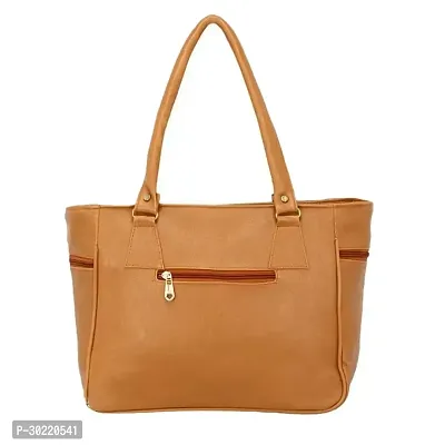 Stylish Tan PU Solid Handbags For Women-thumb3