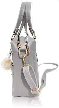 Stylish Grey PU  Handbags For Women-thumb3