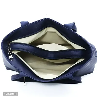 Stylish Blue PU Solid Handbags For Women-thumb2