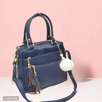 Stylish Blue PU  Handbags For Women-thumb0