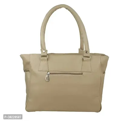 Stylish Beige PU Solid Handbags For Women-thumb2