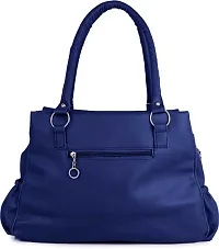 Stylish Blue PU Solid Handbags For Women-thumb2