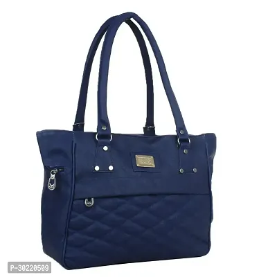 Stylish Blue PU Solid Handbags For Women-thumb3