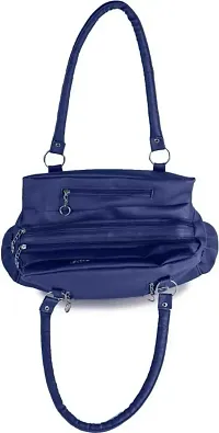 Stylish Blue PU Solid Handbags For Women-thumb1