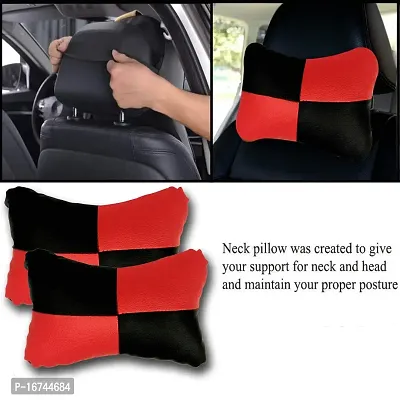 Buy AutokraftZ Red Neck Rest Soft Cushion in Leatherette Material Check  Design for Car_1524 Online In India At Discounted Prices