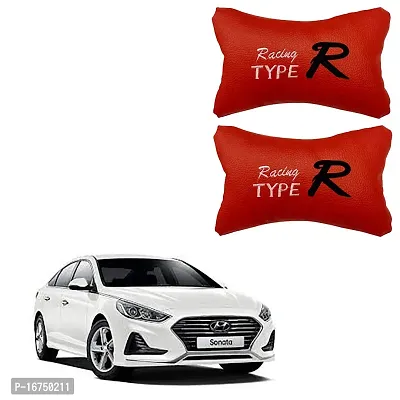 Buy PulGos Red Universal Neck Rest Pillow Faux Leather Material in Type R  Design for All Cars_1135 Online In India At Discounted Prices