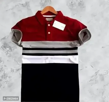 Stylish Striped Polo Tshirt for Men-thumb0