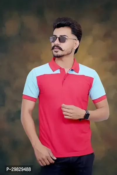 Stylish Solid Polo Tshirt for Men-thumb0