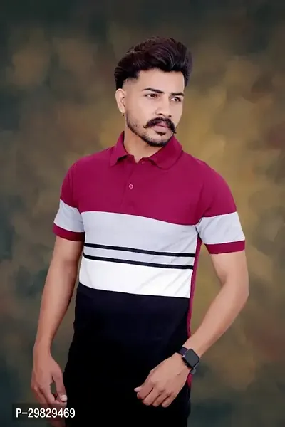 Stylish Striped Polo Tshirt for Men