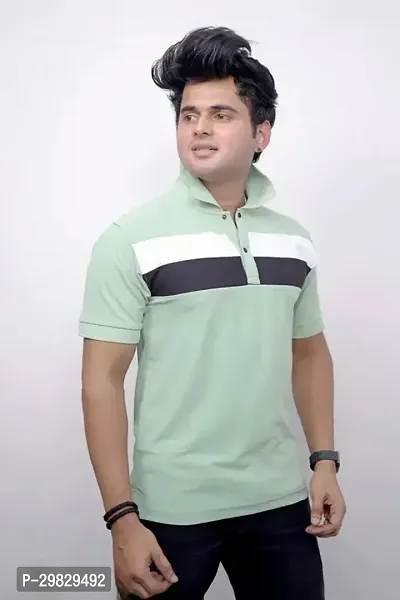 Stylish Solid Polo Tshirt for Men-thumb0