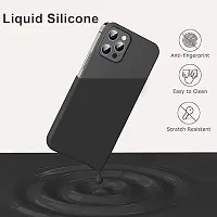 Genuine Liquid Silicone Back Cover Case for iPhone 16 Pro Max | Soft Micro-Fibre Lining Inside | Camera Protection Bump | Shockproof Back Cover Case for iPhone 16 Pro Max (Black)-thumb1