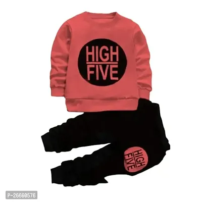 Positive Vibes Cotton Blend Clothing Sets for Boys Full Sleeve Sweatshirt T-shirt And jogger For Boys