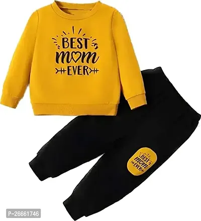 Positive Vibes Cotton Blend Clothing Sets for Boys Full Sleeve Sweatshirt T-shirt And jogger For Boys