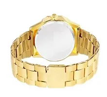 Golden Stone Studded Sekou Wrist Watch For Men  Women Analog Watches-thumb2