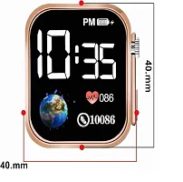 Digital Dial Ultra Design Full LED Time Display Silicone Kids Watch for Boys  Girls (Age 5-15 Years) Combo Black  Orrange With Free PBG Finger Sleeves-thumb1