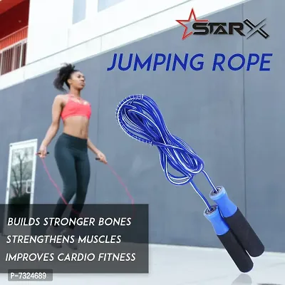 Star X Blue Ball Bearing Skipping Rope for Men  Women, Jumping Rope 9Ft Long Rope Ball Bearing Skipping Rope-thumb4