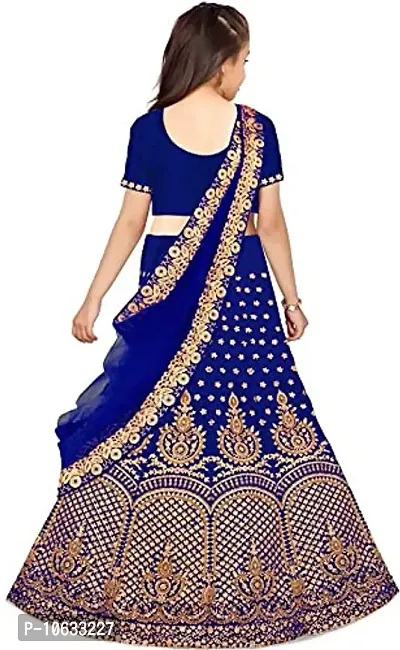 krishnav enterprise semi stitched lehenga choli 4-15 (12-13 Years, blue)-thumb2