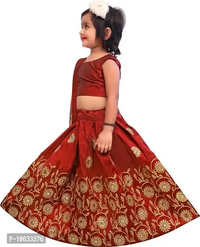 krishnav enterprise kids lehenga choli 2-5 (2-3 Years, maroon)-thumb3