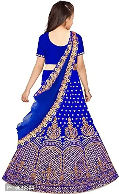 krishnav enterprise semi stitched lehenga choli 4-15 (6-7 Years, light blue)-thumb2