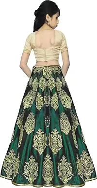 Green Silk Embroidered Lehenga Cholis-thumb1