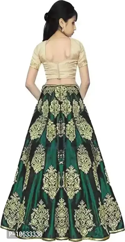 Green Silk Embroidered Lehenga Cholis-thumb2