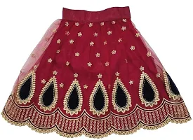 KRISHNAV ENTERPRISE GIRLS READYMADE LEHENGA CHOLI (11-12 Years, Maroon)-thumb2