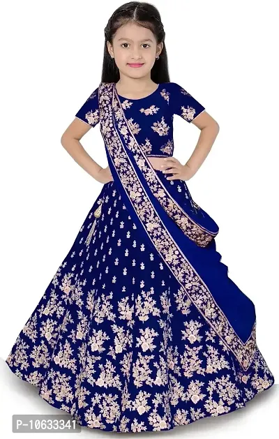 KRISHNAV ENTERPRISE LEHENGA CHOLI 4-15 (5-6 Years, BLUE)-thumb0