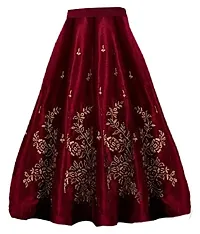 krishnav enterprise tapfeta silk lehenga choli (11-12 Years)-thumb1