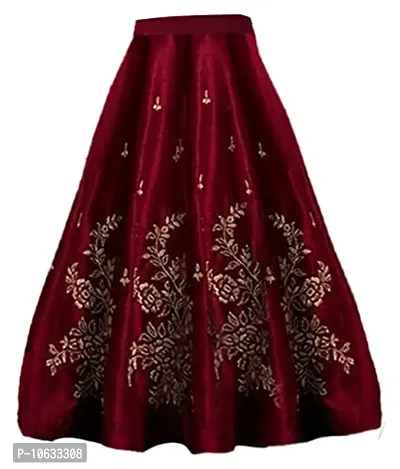 krishnav enterprise tapfeta silk lehenga choli (11-12 Years)-thumb2