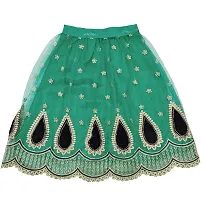 KRISHNAV ENTERPRISE GIRLS READYMADE LEHENGA CHOLI (8-9 Years, Rama)-thumb2