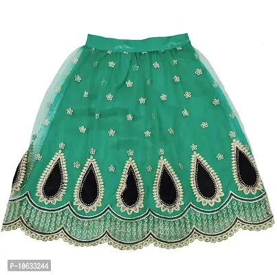 KRISHNAV ENTERPRISE GIRLS READYMADE LEHENGA CHOLI (8-9 Years, Rama)-thumb3