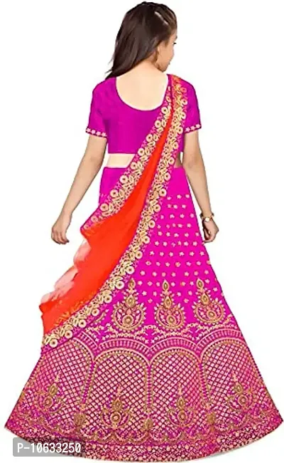 krishnav enterprise semi stitched lehenga choli 4-15 (14-15 Years, pink)-thumb2