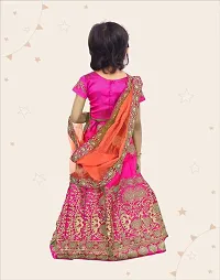 KRISHNAV ENTERPRISE Taffeta Silk Semi-Stitched Lehenga Choli for Girls-thumb1