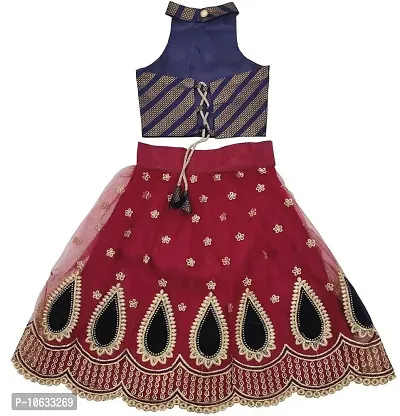 KRISHNAV ENTERPRISE GIRLS READYMADE LEHENGA CHOLI (11-12 Years, Maroon)-thumb2