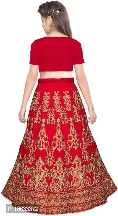 krishnav enterprise lehenga choli for girls 4-15 (12-13 Years, red)-thumb2